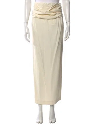 Pre-owned Khaite Virgin Wool Long Skirt In Neutral