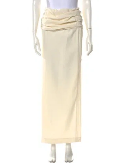 Pre-owned Khaite Virgin Wool Long Skirt In Neutrals
