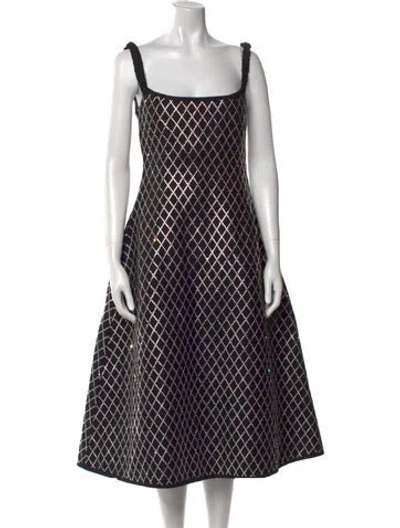 Pre-owned Khaite Virgin Wool Midi Length Dress W/ Tags In Black