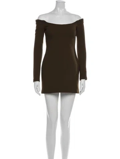 Pre-owned Khaite Virgin Wool Mini Dress In Green