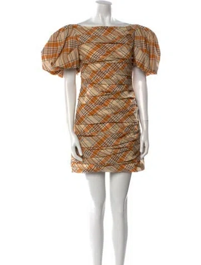 Pre-owned Khaite Virgin Wool Mini Dress In Neutral