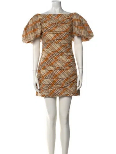Pre-owned Khaite Virgin Wool Mini Dress In Neutral