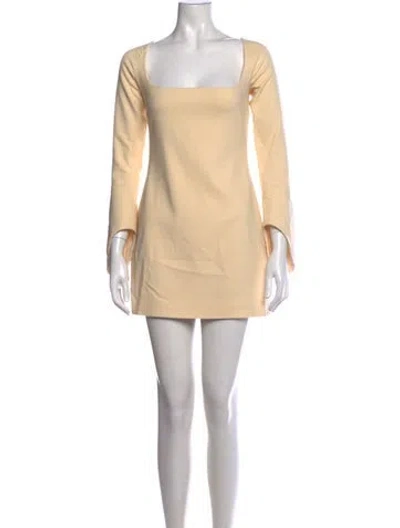 Pre-owned Khaite Virgin Wool Mini Dress In Neutrals