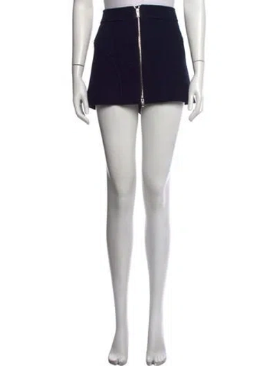 Pre-owned Khaite Virgin Wool Mini Skirt In Black