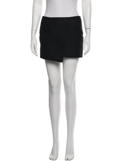 Pre-owned Khaite Virgin Wool Mini Skirt In Black