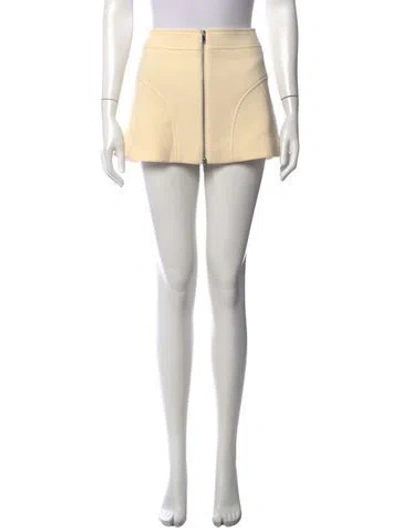 Pre-owned Khaite Virgin Wool Mini Skirt In Neutrals