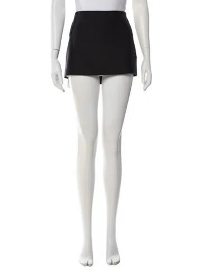 Pre-owned Khaite Virgin Wool Mini Skirt W/ Tags In Black