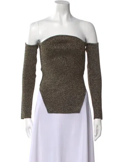Pre-owned Khaite Virgin Wool Off-the-shoulder Sweater
