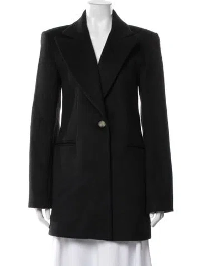 Pre-owned Khaite Virgin Wool Peacoat In Black