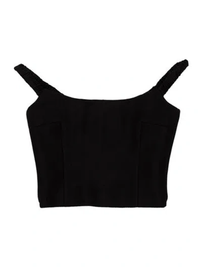 Pre-owned Khaite Virgin Wool Scoop Neck Sports Bra W/ Tags In Black
