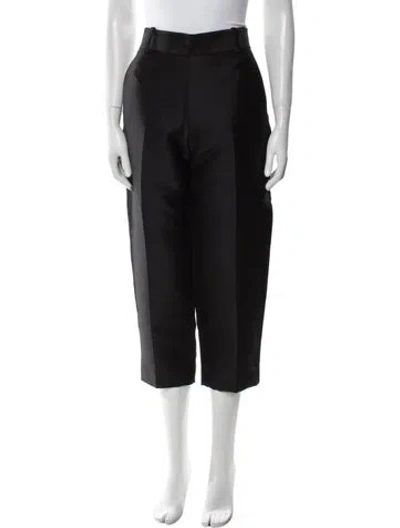 Pre-owned Khaite Virgin Wool Straight Leg Pants In Black