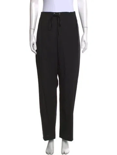 Pre-owned Khaite Virgin Wool Straight Leg Pants In Black
