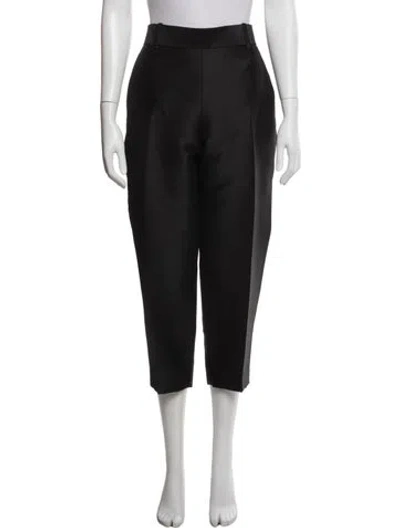 Pre-owned Khaite Virgin Wool Straight Leg Pants In Black