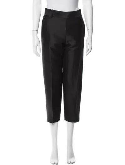 Pre-owned Khaite Virgin Wool Straight Leg Pants In Black
