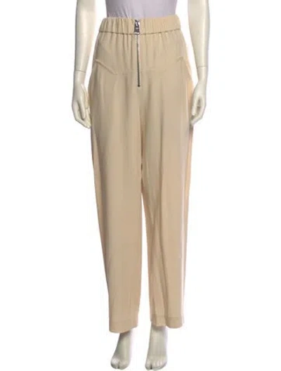 Pre-owned Khaite Virgin Wool Straight Leg Pants In Neutral