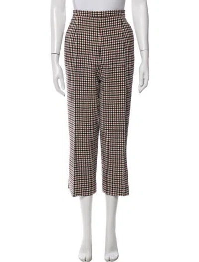 Pre-owned Khaite Virgin Wool Straight Leg Pants In Red