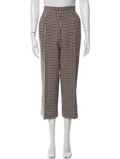 Pre-owned Khaite Virgin Wool Straight Leg Pants In Red