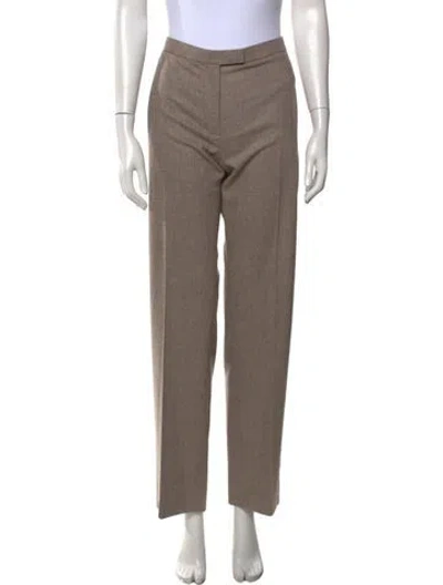 Pre-owned Khaite Virgin Wool Straight Leg Pants W/ Tags In Neutrals