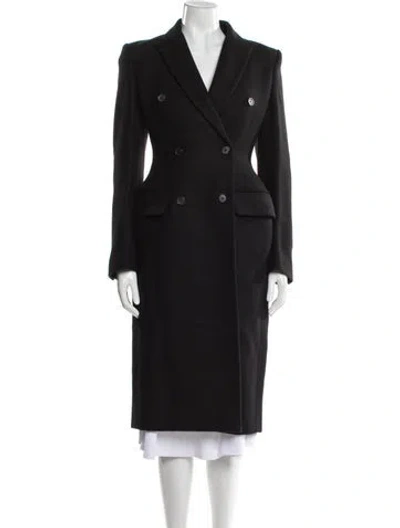 Pre-owned Khaite Virgin Wool Trench Coat In Black