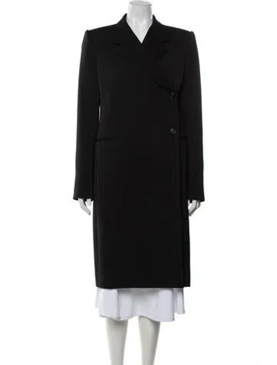 Pre-owned Khaite Virgin Wool Trench Coat In Black