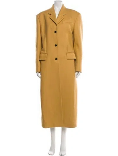 Pre-owned Khaite Virgin Wool Trench Coat In Neutral