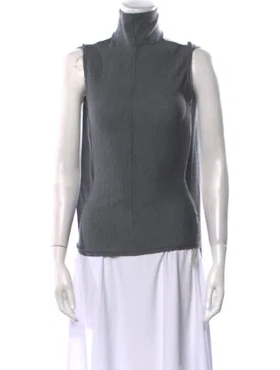 Pre-owned Khaite Virgin Wool Turtleneck Sweater In Gray