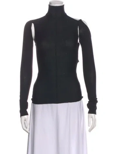 Pre-owned Khaite Virgin Wool Turtleneck Top In Black
