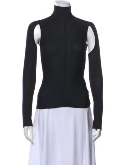 Pre-owned Khaite Virgin Wool Turtleneck Top W/ Tags In Black