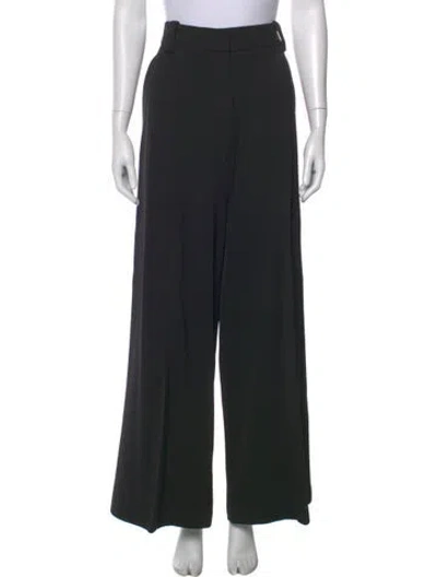Pre-owned Khaite Virgin Wool Wide Leg Pants In Black