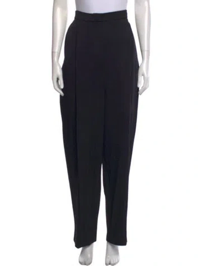 Pre-owned Khaite Virgin Wool Wide Leg Pants In Black