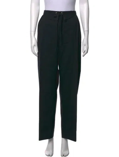Pre-owned Khaite Virgin Wool Wide Leg Pants In Black