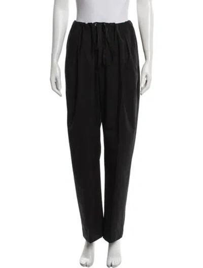 Pre-owned Khaite Virgin Wool Wide Leg Pants In Black/blue