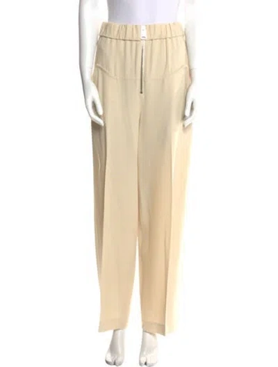 Pre-owned Khaite Virgin Wool Wide Leg Pants In Neutral