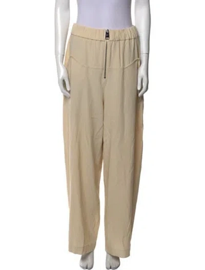 Pre-owned Khaite Virgin Wool Wide Leg Pants In Neutral