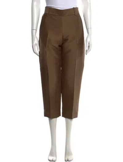 Pre-owned Khaite Virgin Wool Wide Leg Pants In Neutrals