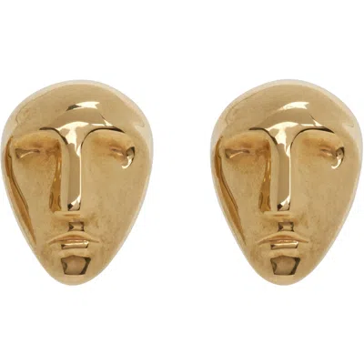 Khaite Visage Earrings In Burgundy