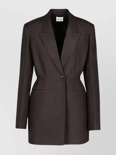 Khaite Beckett' Brown Viscose Blend Coat
