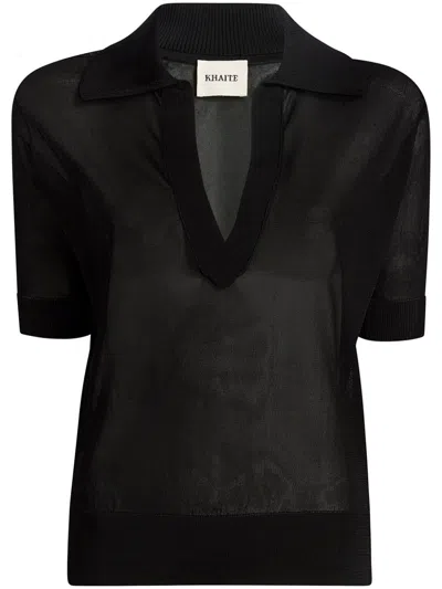 Khaite Viscose Top In Black