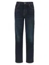 Khaite Belt Loop Denim Trousers In Black