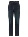Khaite Belt Loop Denim Trousers In Black