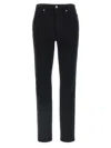 Khaite Abigail High Rise Straight Jeans In Black