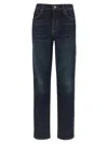Khaite Denim Trousers With Belt Loops In Blue