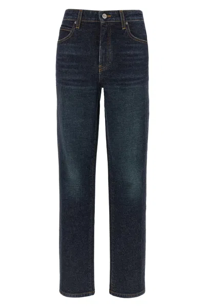 Khaite Belt Loop Denim Trousers In Blue