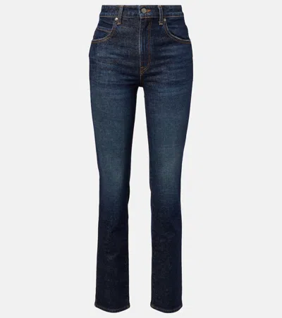 Khaite Viv Straight Jeans In Blue