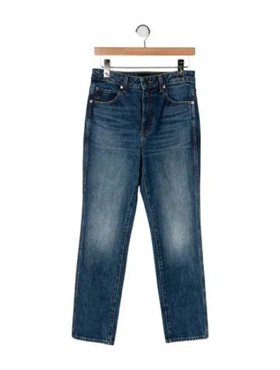 Pre-owned Khaite Viv Straight Leg Jeans W/ Tags In Blue