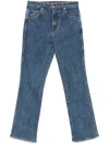 Khaite Vivian Cropped Jeans In Blue