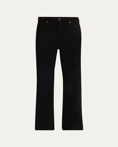 Khaite Vivian Kickflare Crop Jeans In Black