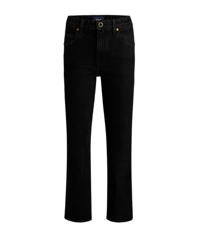 Khaite Vivian Straight Jeans In Black