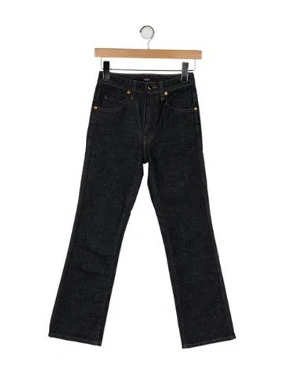 Pre-owned Khaite Vivian Straight Leg Jeans In Black