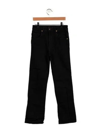 Pre-owned Khaite Vivian Straight Leg Jeans In Black